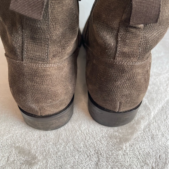 Aldo Men's Dark Brown Suede Chukka Ankle Boots with Side Zip - Picture 7 of 13